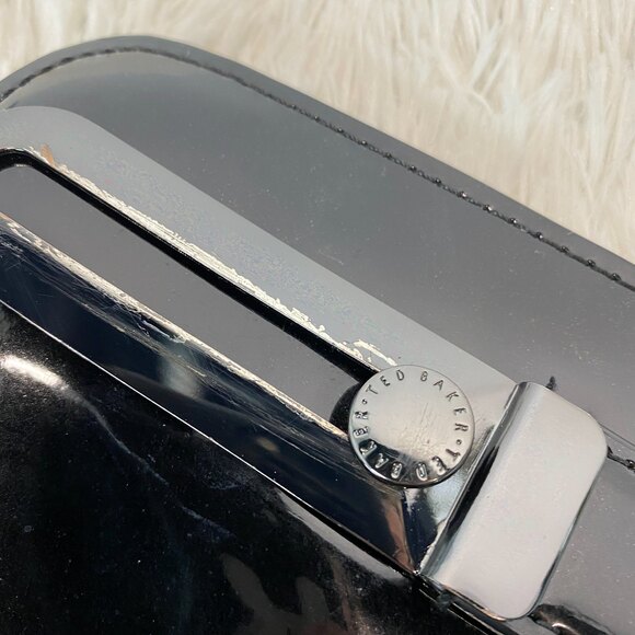 Ted Baker Black Patent Long Clutch Bag No Strap - Picture 4 of 10